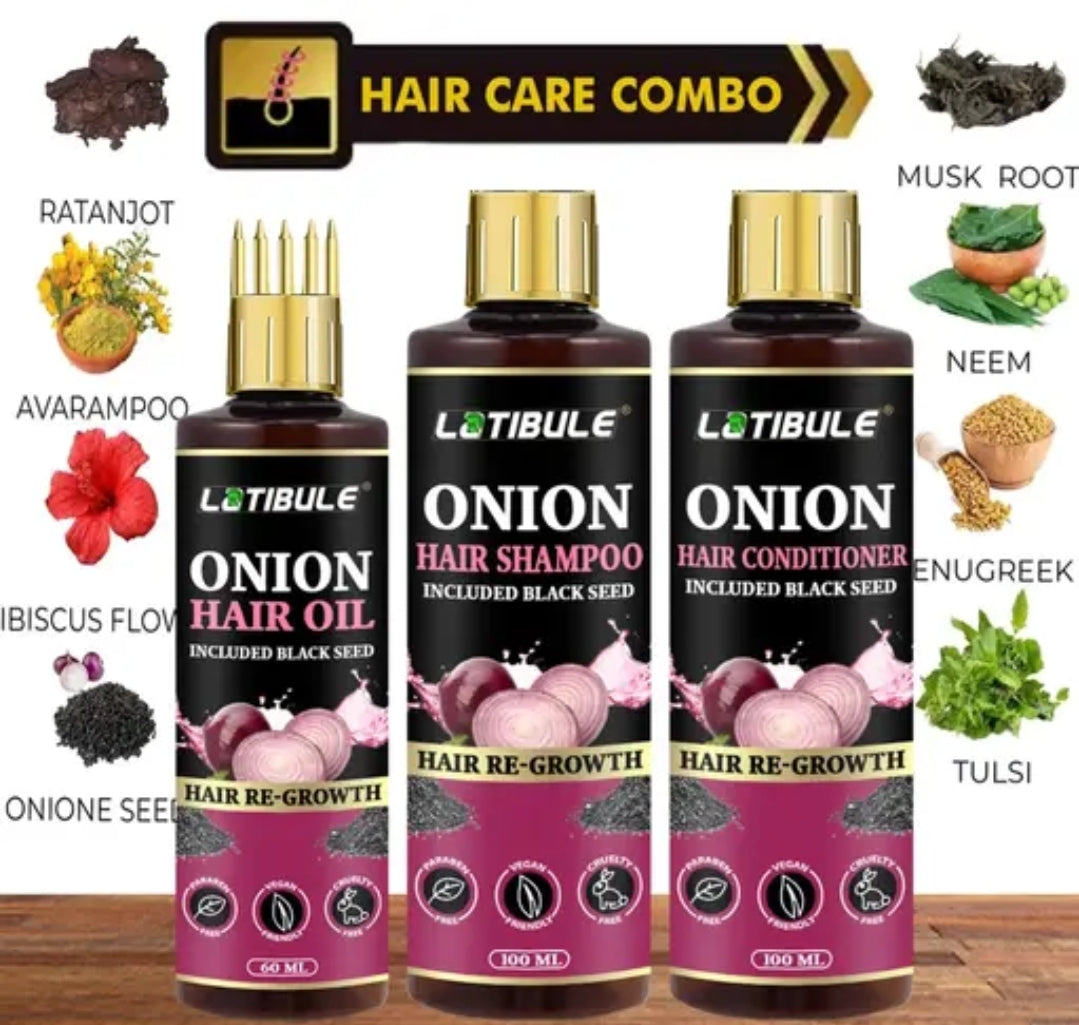 Onion long hair oil 3 bottle DM639