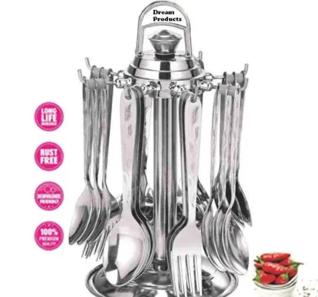 25 steel spoon with stand DM352