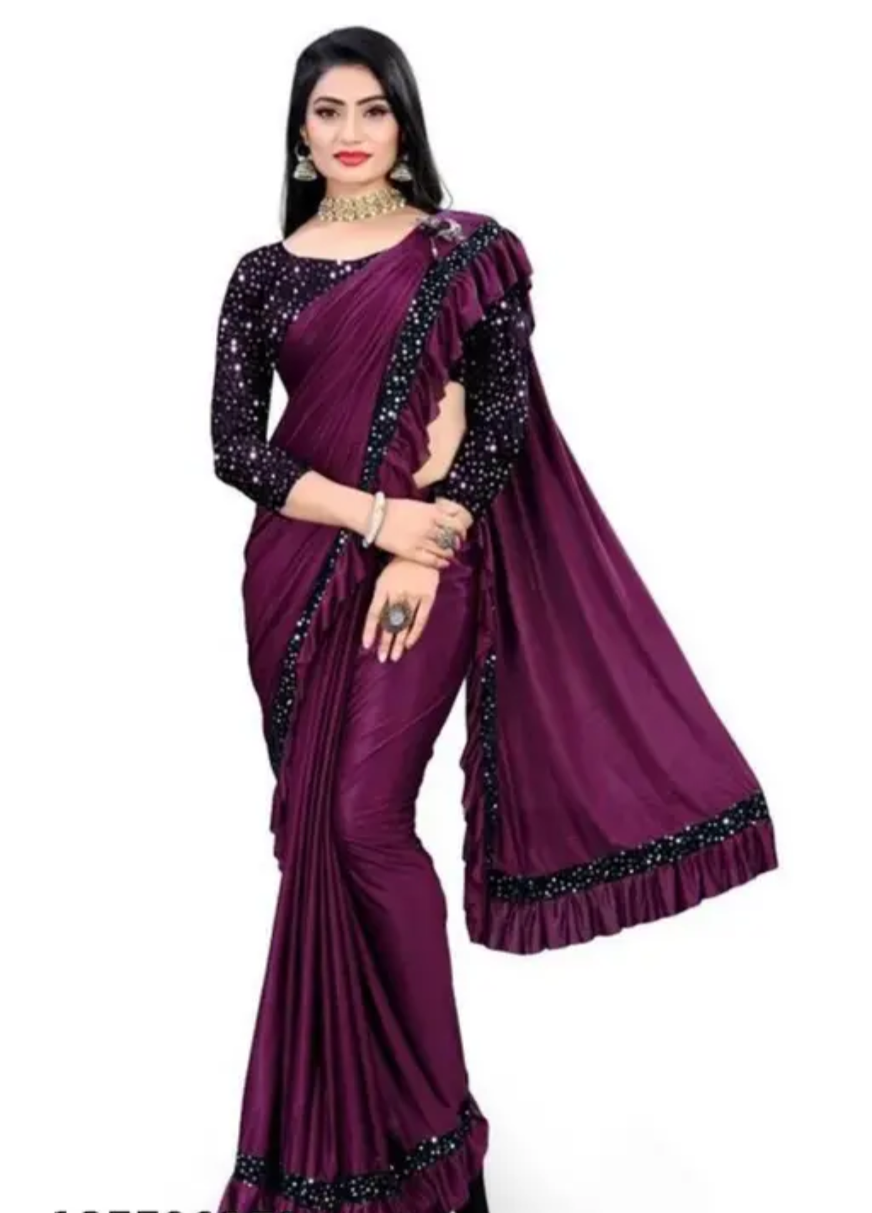 Purple sari DM934