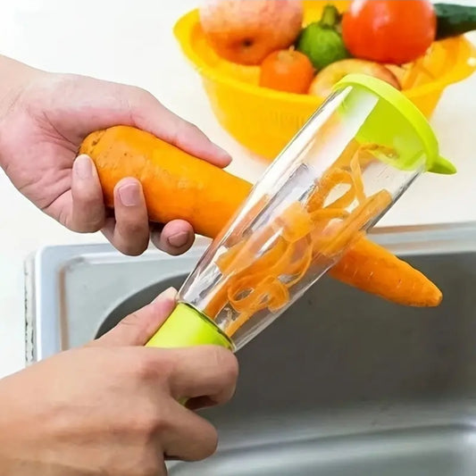 Vegetable peeler with container DM157