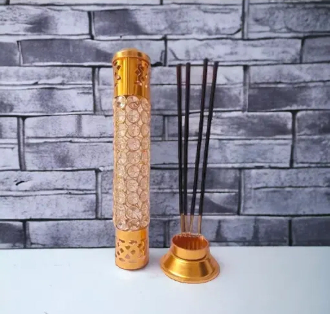 Golden Crystal Agarbati stand DM288