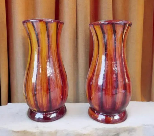 Wooden 2 Matki vase DM367