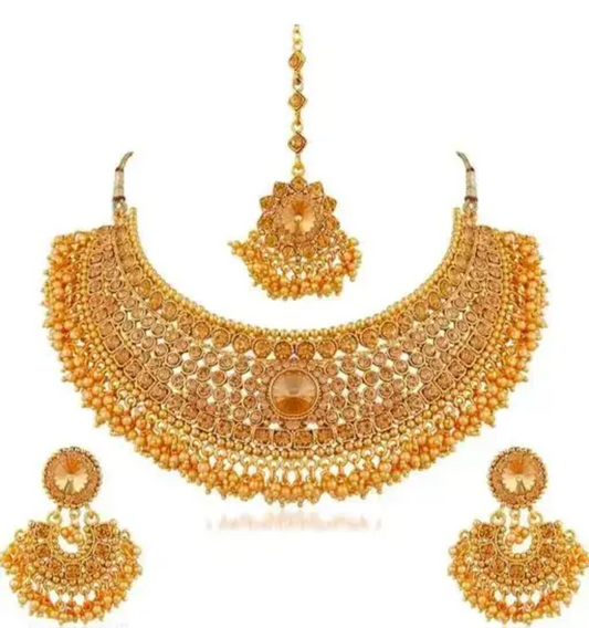 Gold plated choker set DM777