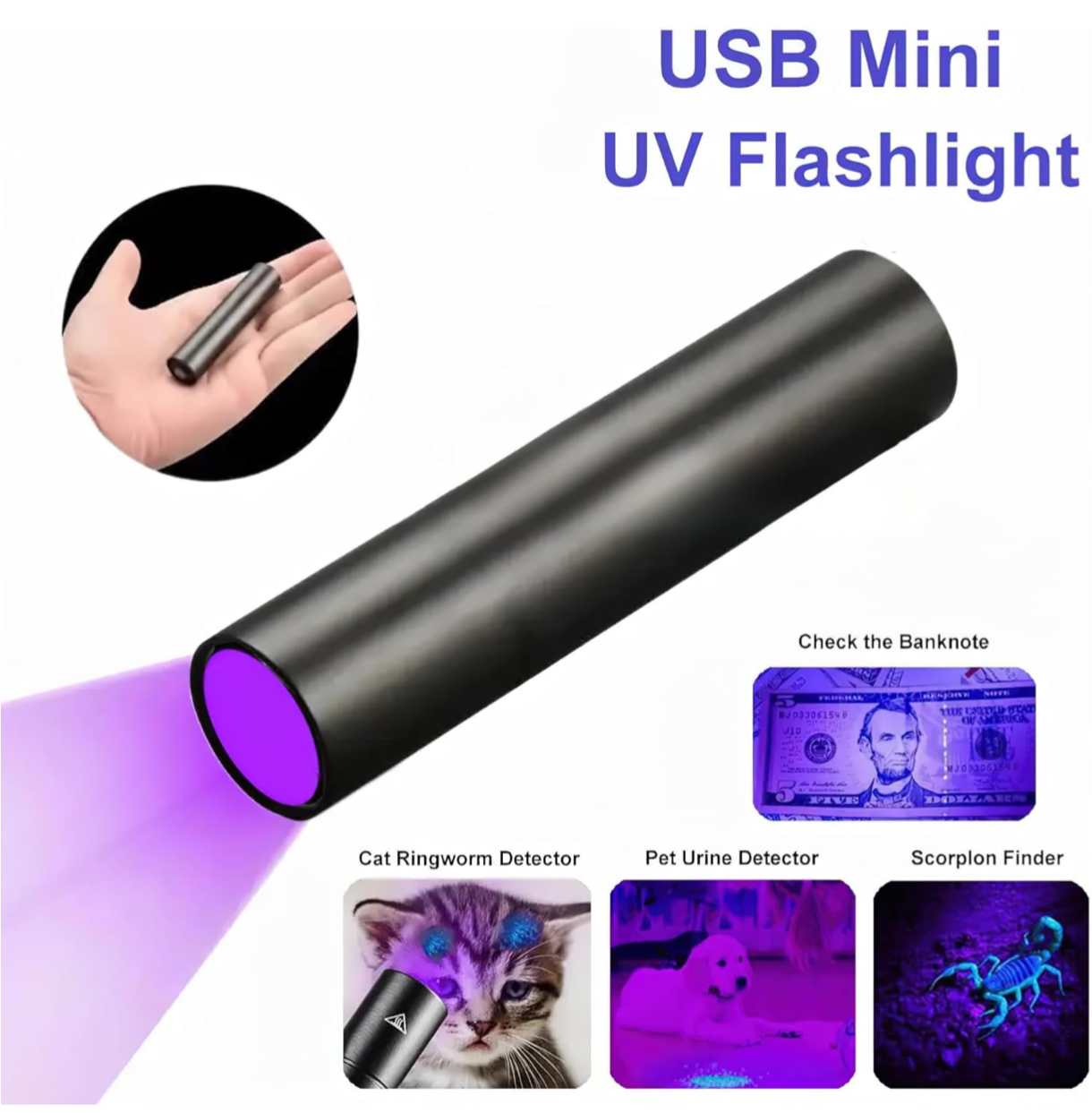 UV LED charging torch DM793